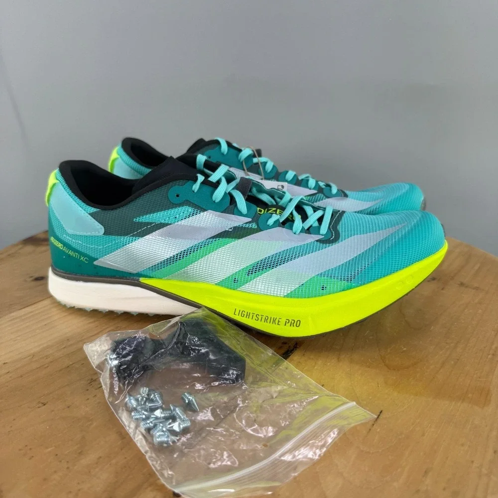 Mens‎ 8.5 /  Womens 9.5 - Adidas Adizero Avanti XC Track Spikes Aqua Blue NEW
